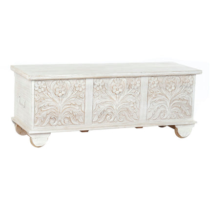 Truhe DKD Home Decor Weiß Mango-Holz 115 x 40 x 45 cm