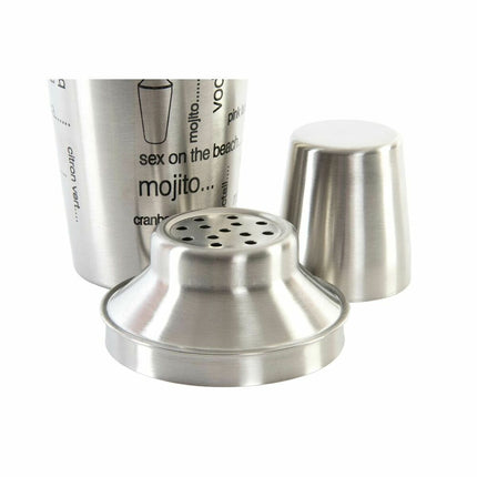 Cocktail-Shaker DKD Home Decor Silberfarben Edelstahl 9 x 9 x 22 cm