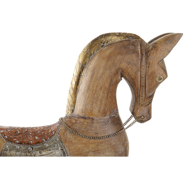 Schaukelpferd DKD Home Decor Metall Kolonial Mango-Holz (61,5 x 13,5 x 62 cm)