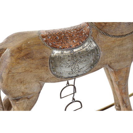 Schaukelpferd DKD Home Decor Metall Kolonial Mango-Holz (61,5 x 13,5 x 62 cm)