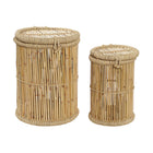 Korbsatz DKD Home Decor natürlich Schnur Bambus (44 x 44 x 60 cm) (2 Stücke)