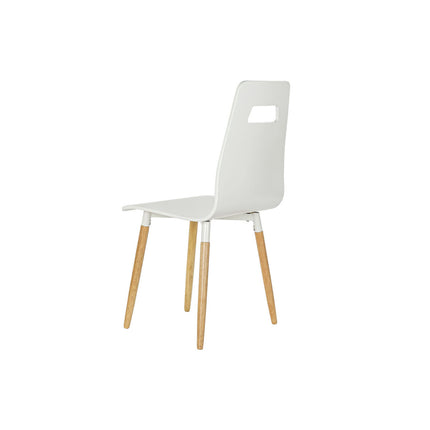 Esszimmerstuhl DKD Home Decor Holz Weiß Kautschuk Hellbraun (43 x 50 x 88 cm)