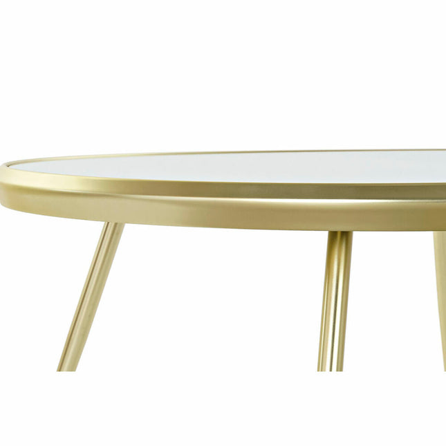 Couchtisch DKD Home Decor Spiegel Stahl (83,5 x 83,5 x 40 cm)