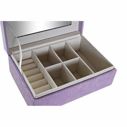 Box-Schmuckkästchen DKD Home Decor 8424001859931 18 x 12 x 7,5 cm Spiegel Lila