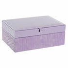 Box-Schmuckkästchen DKD Home Decor 8424001859931 18 x 12 x 7,5 cm Spiegel Lila