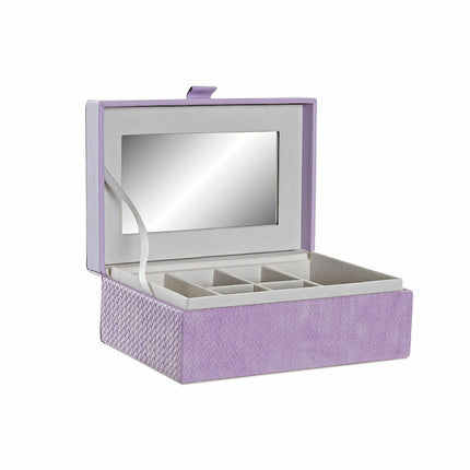 Box-Schmuckkästchen DKD Home Decor 8424001859931 18 x 12 x 7,5 cm Spiegel Lila