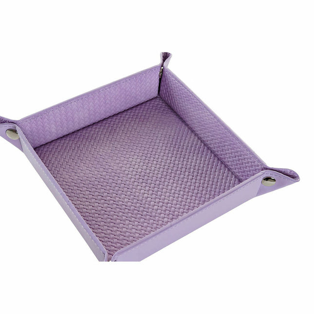 Ablageschale DKD Home Decor Lila Polyurethan 20 x 20 x 4 cm Romantisch