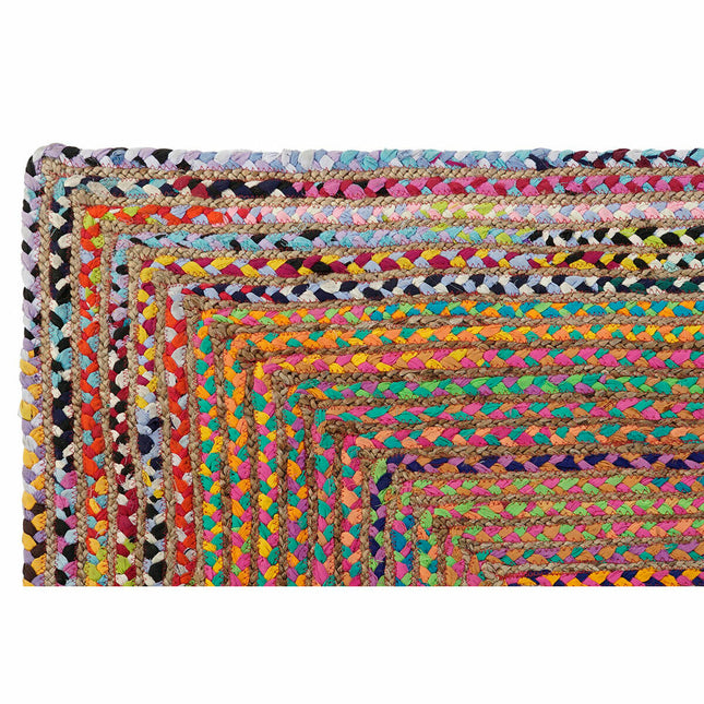 Teppich DKD Home Decor Braun Bunt Jute Baumwolle (120 x 180 x 1 cm)