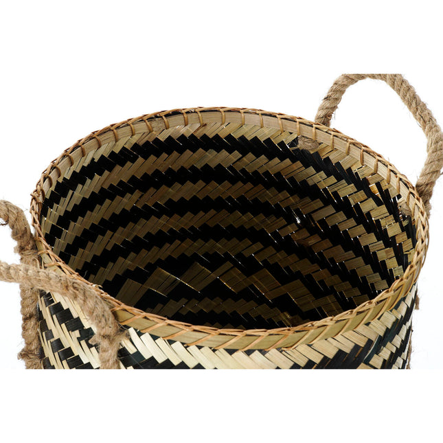 Korb-Set DKD Home Decor Bambus Schnur Bali (3 pcs)