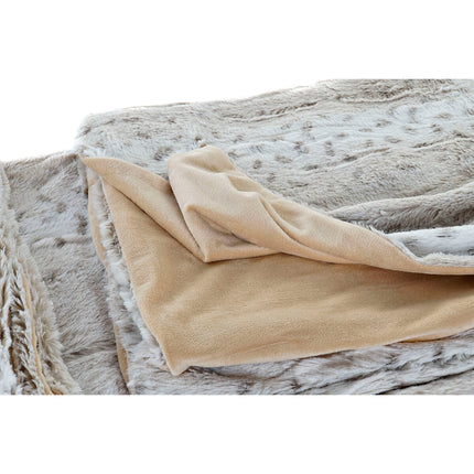 Decke DKD Home Decor Wilde 130 x 170 x 2 cm Beige Weiß Berg