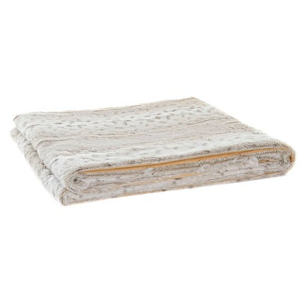 Decke DKD Home Decor Wilde 130 x 170 x 2 cm Beige Weiß Berg