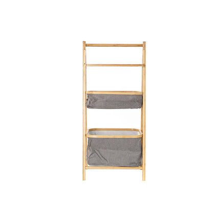 Badezimmerregal DKD Home Decor natürlich Grau Polyester Bambus (45 x 32 x 98 cm)