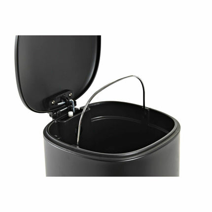 Abfalleimer DKD Home Decor Mattierend 25,2 x 20 x 27 cm Schwarz Metall 5 L Loft