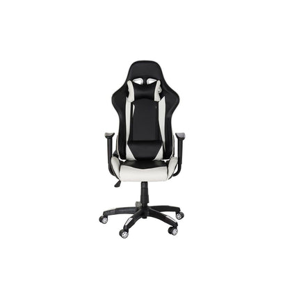 Bürostuhl mit Kopfstütze DKD Home Decor Schwarz Weiß (70 x 55 x 139 cm)