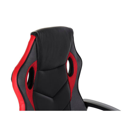 Bürostuhl mit Kopfstütze DKD Home Decor Rot Schwarz (61 x 62 x 117 cm)