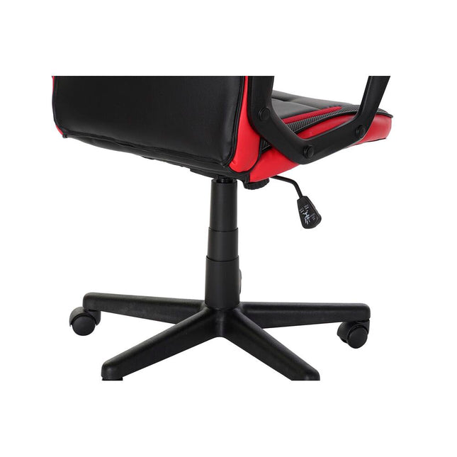 Bürostuhl mit Kopfstütze DKD Home Decor Rot Schwarz (61 x 62 x 117 cm)