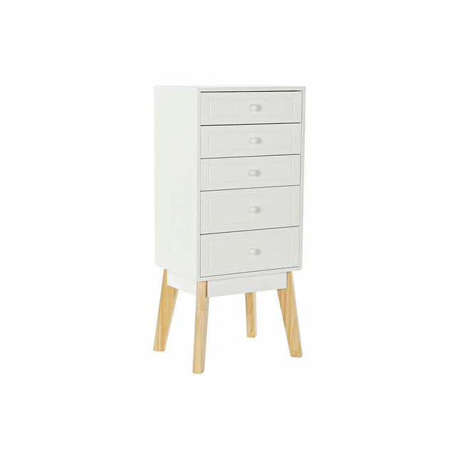 Schubladenschrank DKD Home Decor natürlich MDF Weiß (40 x 30 x 90 cm)