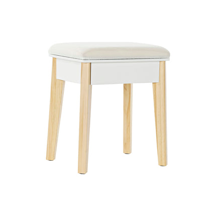 Schminktisch DKD Home Decor Spiegel natürlich Weiß Holz MDF (75 x 40 x 129 cm)