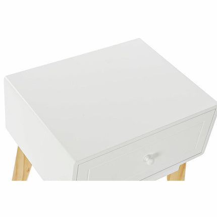 Nachttisch DKD Home Decor Weiß natürlich Holz MDF 45 x 36 x 49 cm