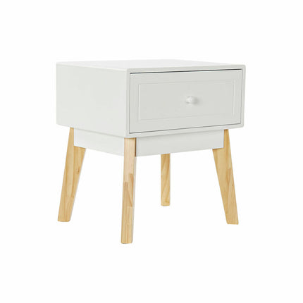 Nachttisch DKD Home Decor Weiß natürlich Holz MDF 45 x 36 x 49 cm