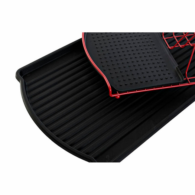Abtropfsieb für die Spüle DKD Home Decor Rot Schwarz Metall Polypropylen 47,5 x 26,5 x 11 cm