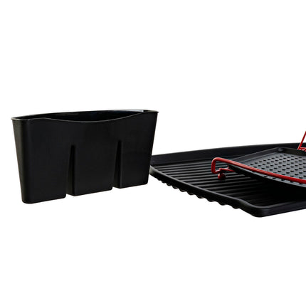 Abtropfsieb für die Spüle DKD Home Decor Rot Schwarz Metall Polypropylen 47,5 x 26,5 x 11 cm