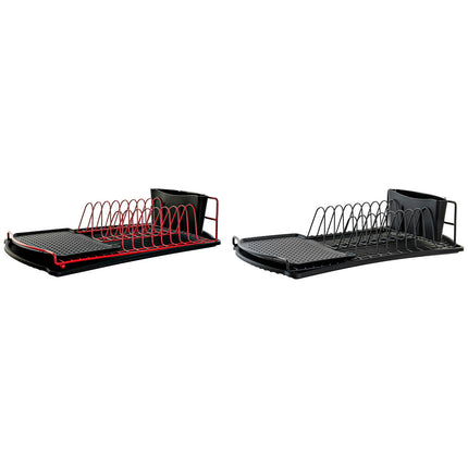 Abtropfsieb für die Spüle DKD Home Decor Rot Schwarz Metall Polypropylen 47,5 x 26,5 x 11 cm