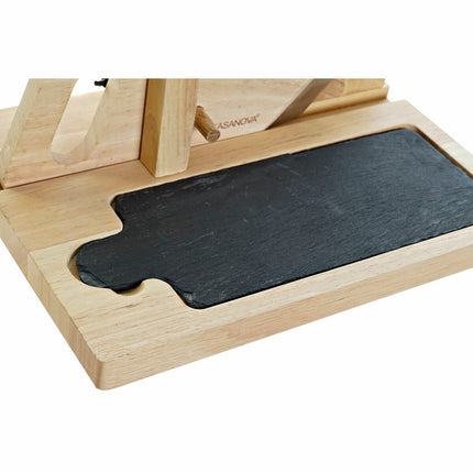 Schneidemaschine DKD Home Decor Wurstware Kautschukholz Edelstahl Tafel 26 x 20 x 10 cm