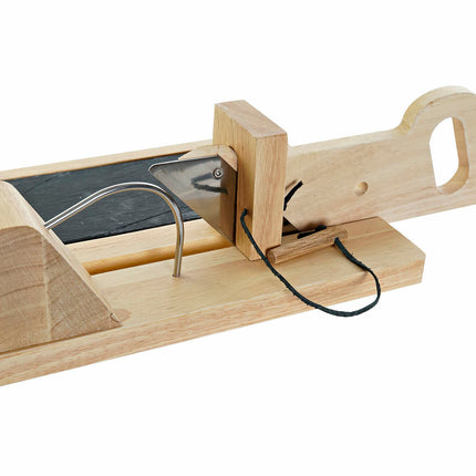 Schneidemaschine DKD Home Decor Wurstware Kautschukholz Edelstahl Tafel 26 x 20 x 10 cm