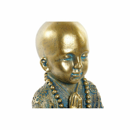Deko-Figur DKD Home Decor 17 x 13,6 x 21,8 cm Blau Gold Mönch Orientalisch