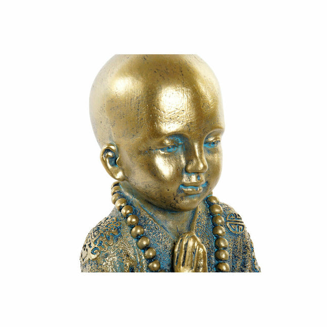 Deko-Figur DKD Home Decor 17 x 13,6 x 21,8 cm Blau Gold Mönch Orientalisch