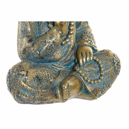 Deko-Figur DKD Home Decor 17 x 13,6 x 21,8 cm Blau Gold Mönch Orientalisch