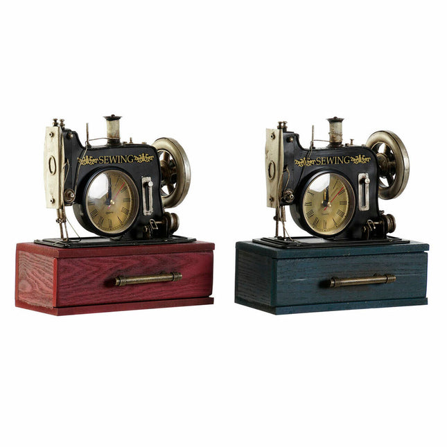 Bordur DKD Home Decor 23 x 12 x 24 cm Rot Schwarz Blau Metall Vintage Holz MDF (2 Stück)