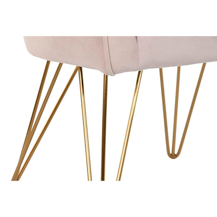 Sessel DKD Home Decor Gold Metall Hellrosa (70 x 65 x 74 cm)