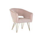 Sessel DKD Home Decor Gold Metall Hellrosa (70 x 65 x 74 cm)