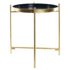 Beistelltisch DKD Home Decor Gold Metall Marineblau (40 x 40 x 50 cm)