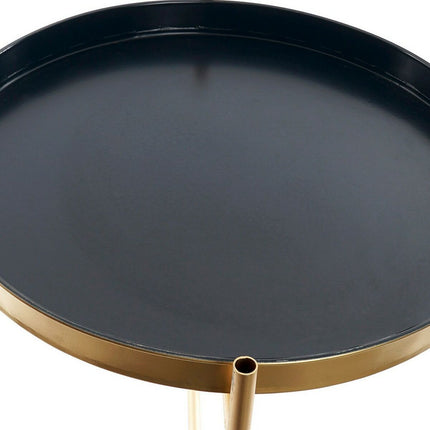 Beistelltisch DKD Home Decor Gold Metall Marineblau (40 x 40 x 50 cm)