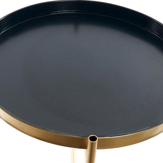 Beistelltisch DKD Home Decor Gold Metall Marineblau (40 x 40 x 50 cm)