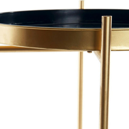Beistelltisch DKD Home Decor Gold Metall Marineblau (40 x 40 x 50 cm)