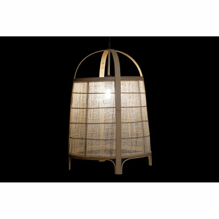 Deckenlampe DKD Home Decor Braun Leinen Bambus (38 x 38 x 56 cm)