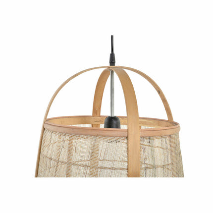 Deckenlampe DKD Home Decor Braun Leinen Bambus (38 x 38 x 56 cm)