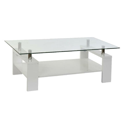 Beistelltisch DKD Home Decor S3023475 Kristall Metall Holz Aluminium Weiß Kunststoff 120 x 60 x 42 cm