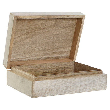 Set dekorativer Karten DKD Home Decor Mango-Holz 25 x 17 x 8 cm (2 Stück)
