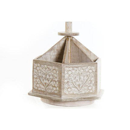 Organizer DKD Home Decor 21 x 19 x 22 cm Braun Mango-Holz