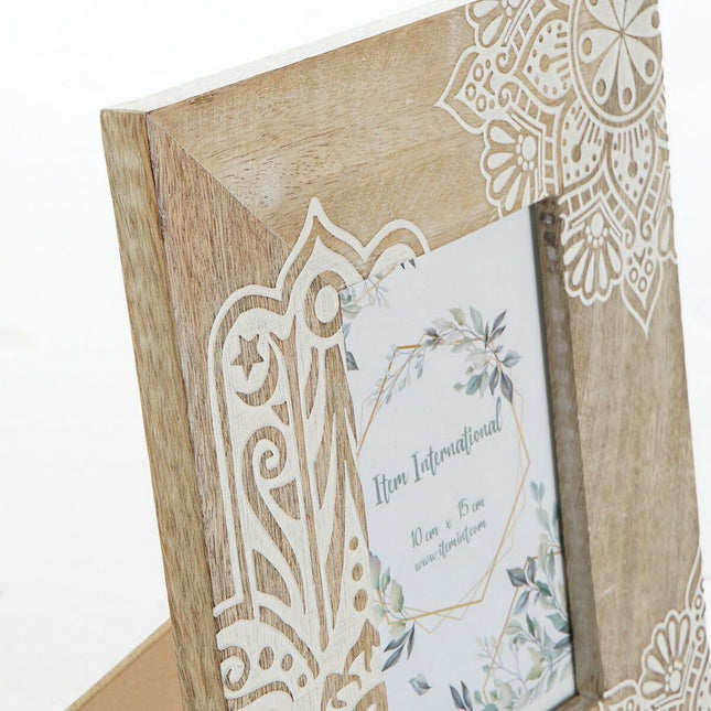 Fotorahmen DKD Home Decor 20 x 2 x 25,5 cm Braun Mango-Holz Indianer