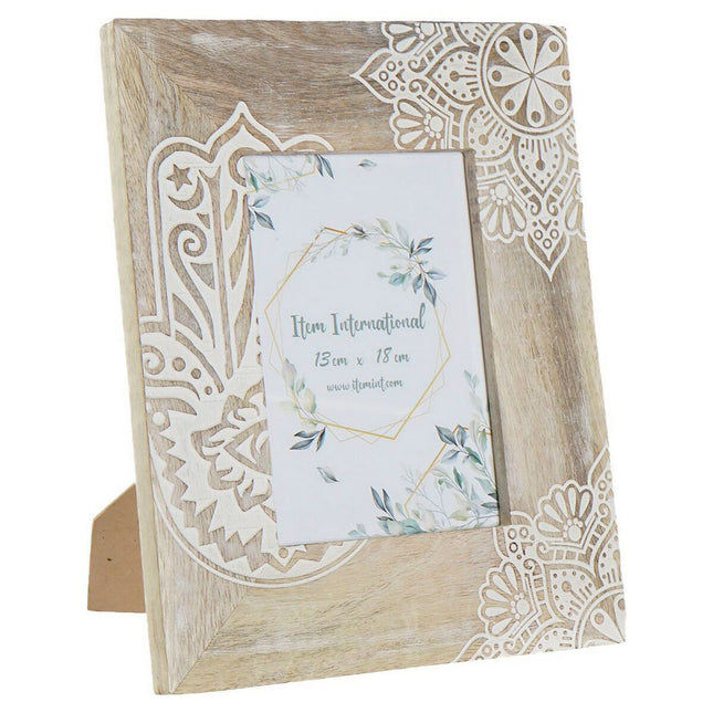 Fotorahmen DKD Home Decor 23 x 2 x 28 cm Braun Mango-Holz Indianer