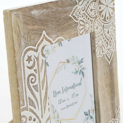 Fotorahmen DKD Home Decor 23 x 2 x 28 cm Braun Mango-Holz Indianer