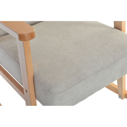 Schaukelstuhl DKD Home Decor Grau Holz Polyester (81 x 58 x 90 cm)
