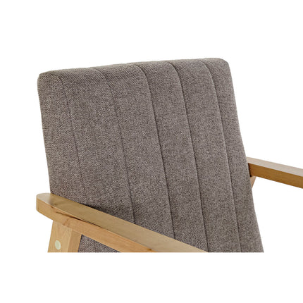 Sessel DKD Home Decor natürlich Beige Polyester Kiefer (63 x 68 x 81 cm)