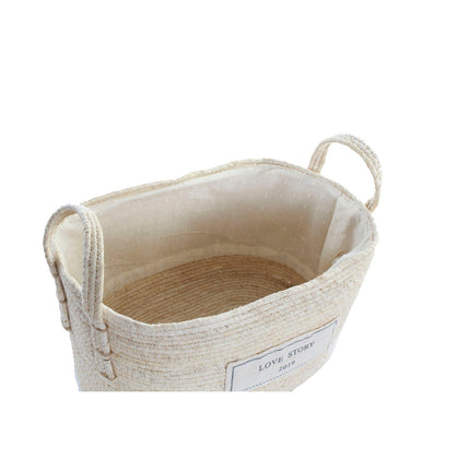 Korb-Set DKD Home Decor Baumwolle Faser (34 x 23 x 20 cm)